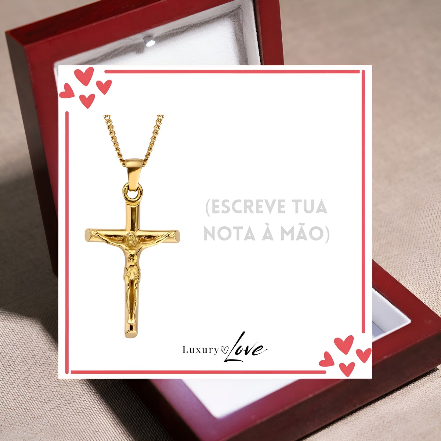 Colar Cruz® para o meu Homem (com dedicatória à escolha)