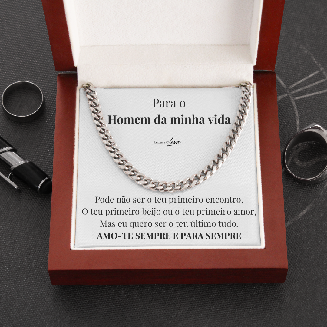 Colar Cuban Style® para o meu Homem (com dedicatória à escolha)