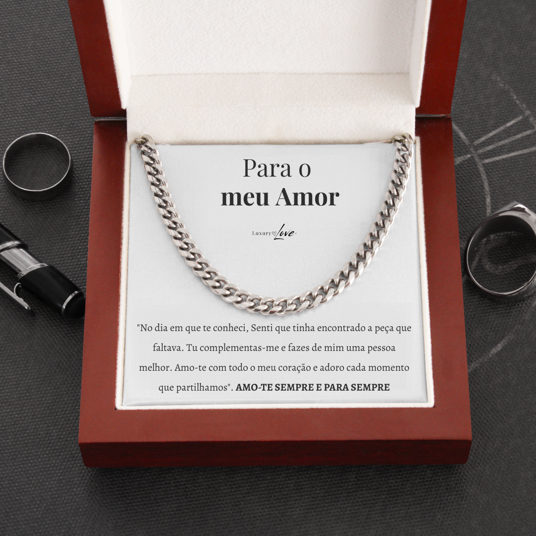 Colar Cuban Style® para o meu Homem (com dedicatória à escolha)