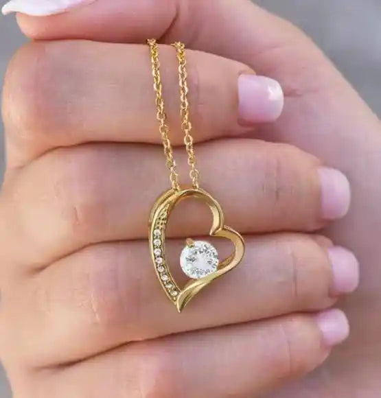 Colar Amor-Eterno™ dourado para o meu Amor (com dedicatória especial)
