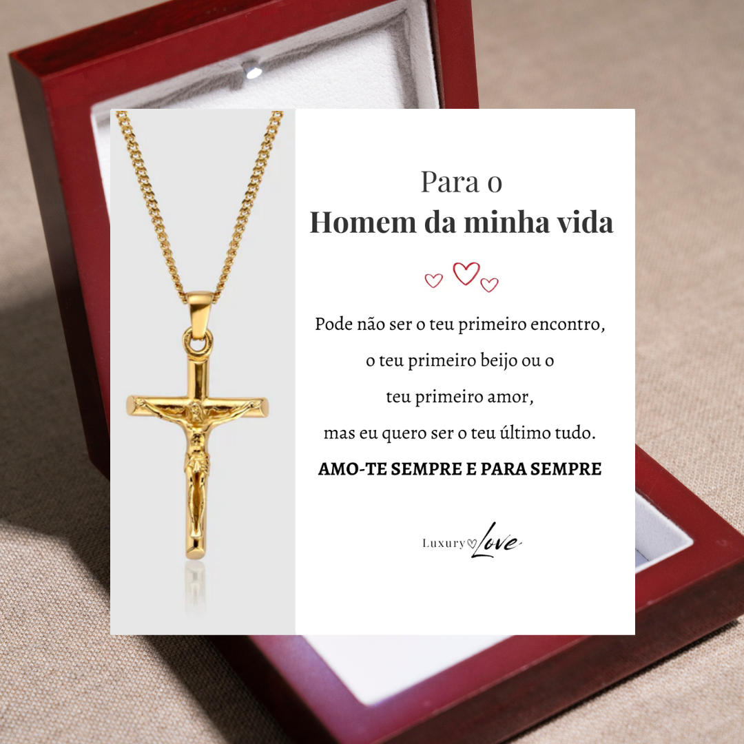 Colar Cruz® para o meu Homem (com dedicatória à escolha)