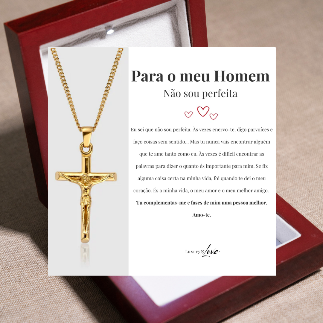 Colar Cruz® para o meu Homem (com dedicatória à escolha)