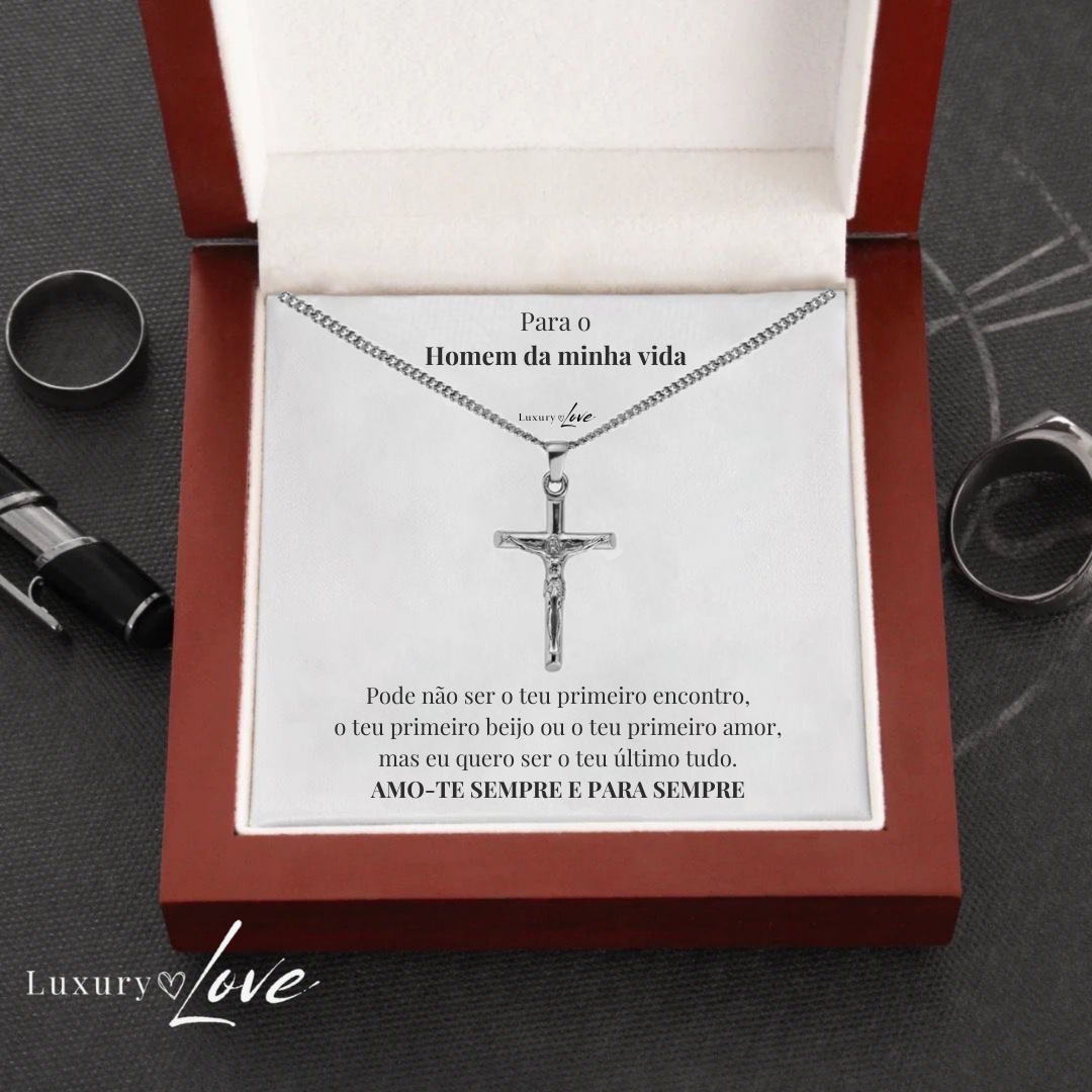 Colar Cruz® para o meu Homem (com dedicatória à escolha)