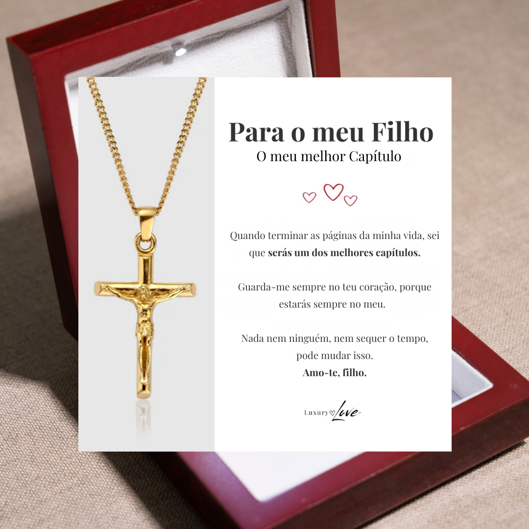 Colar Cruz® para o meu Filho (com dedicatória à escolha)