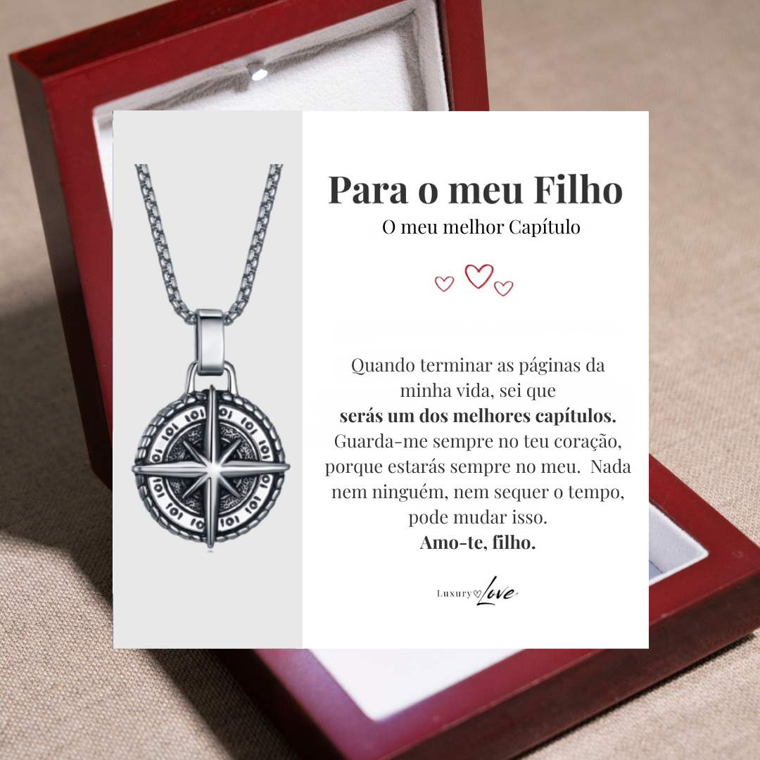 Colar Estrela do Norte® para o meu Filho (com dedicatória à escolha)