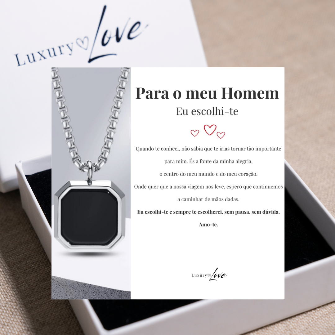 Colar Confiança® para o meu Homem (com dedicatória à escolha)