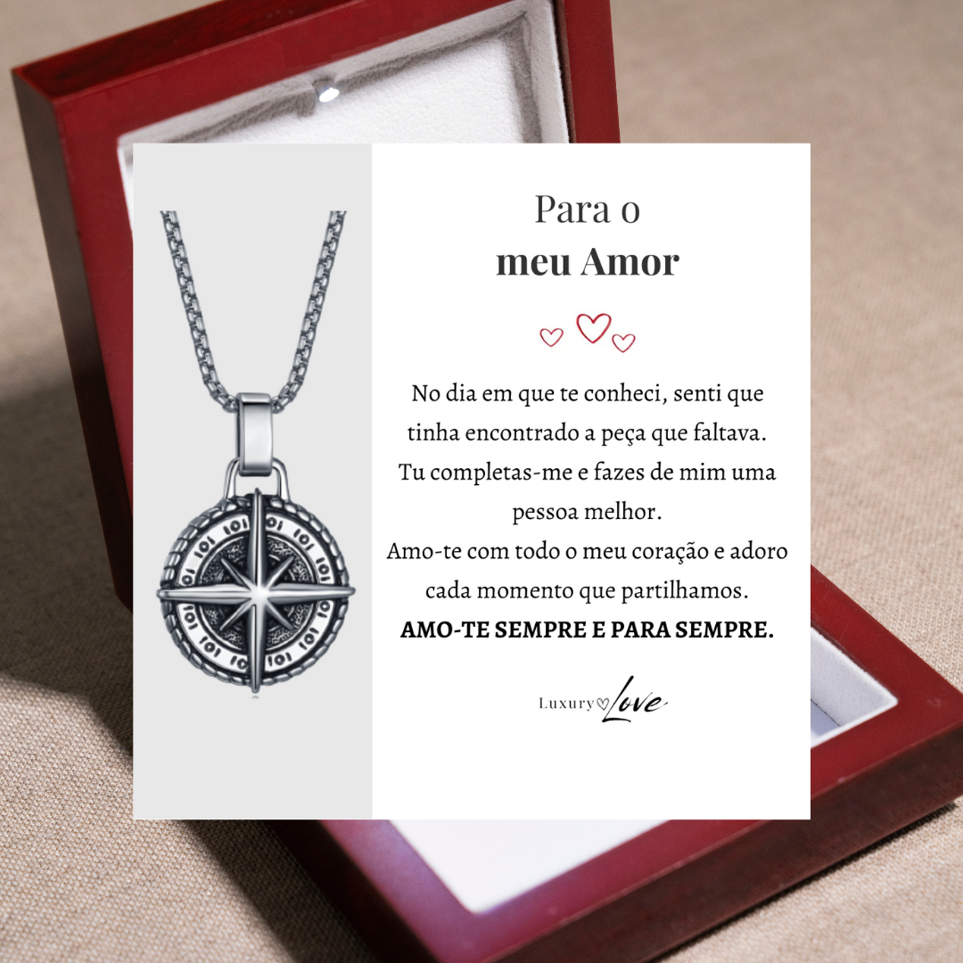 Colar Estrela do Norte® para o meu Homem (com dedicatória à escolha)